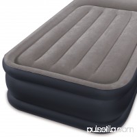 Intex Twin Sized Deluxe Pillow Rest Airbed with Fiber-Tech BIP, Gray | 64131E   